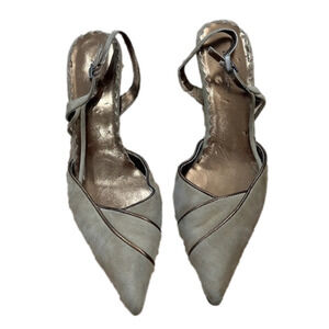Banana Republic Metallic and Gray Heels